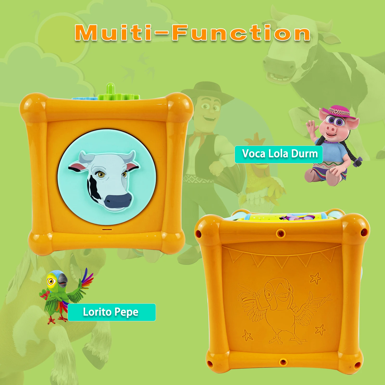 La Granja De Zenon Baby Activity Cube Toy Educational Learning Toy with Sound for Toddlers Boys Girls Gift Zenon Farm Toys