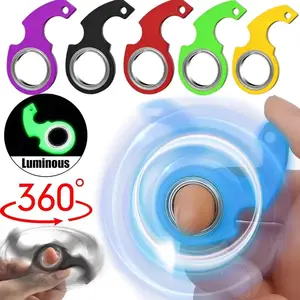 Sensory Toy Keychain Comfort Toy Finger Toys Aluminum Alloy Key Chain Cool  Spinner Portable Spinning Keychain for New Year - AliExpress