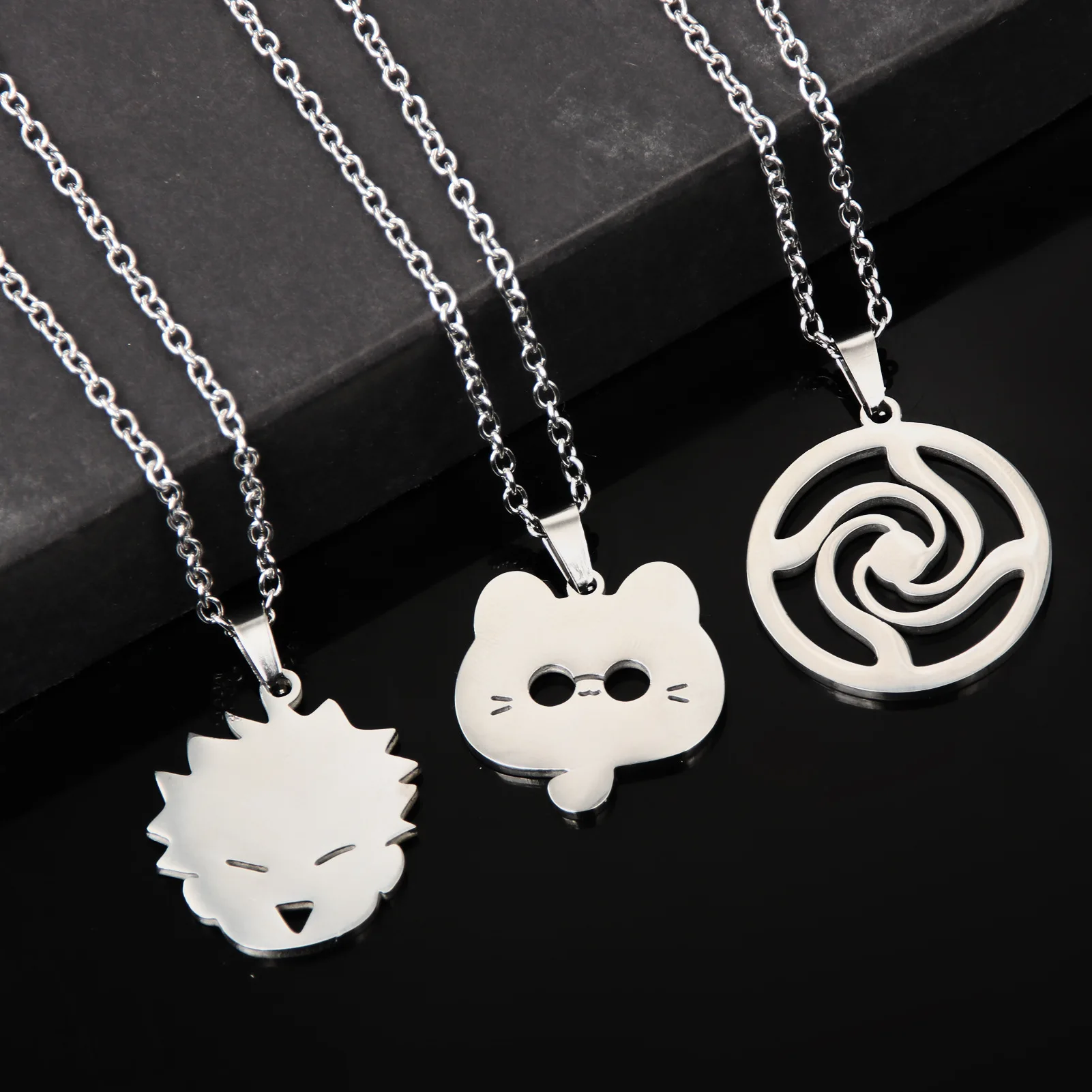 Anime Jujutsu Kaisen Necklace Gojo Satoru Cat High School Emblem Pendant for Women Men Jewelry Accessories necklace pendant anime necklace