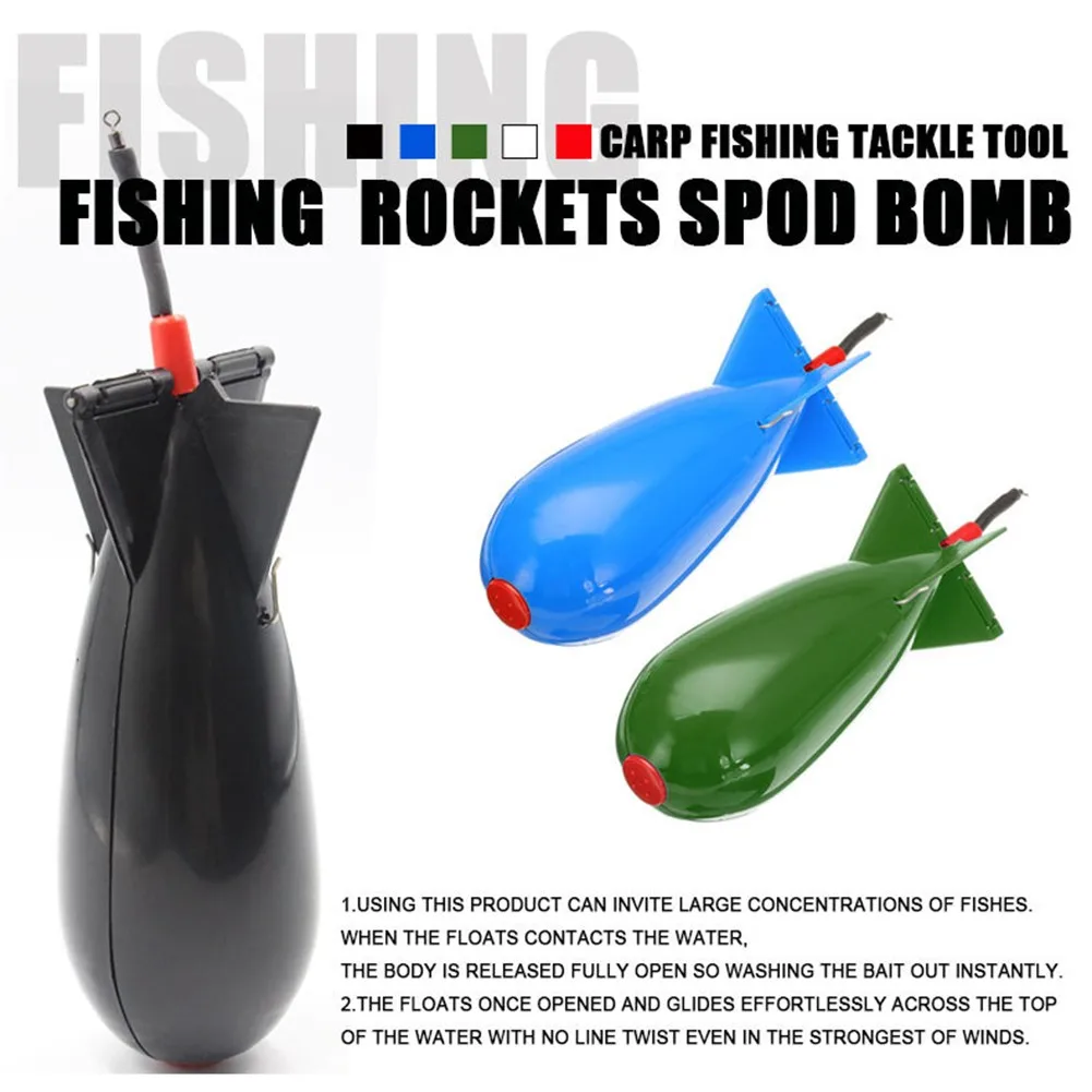 Carp Fishing Rocket Feeder Spod Bomb Float Lure Bait Holder 3 Size