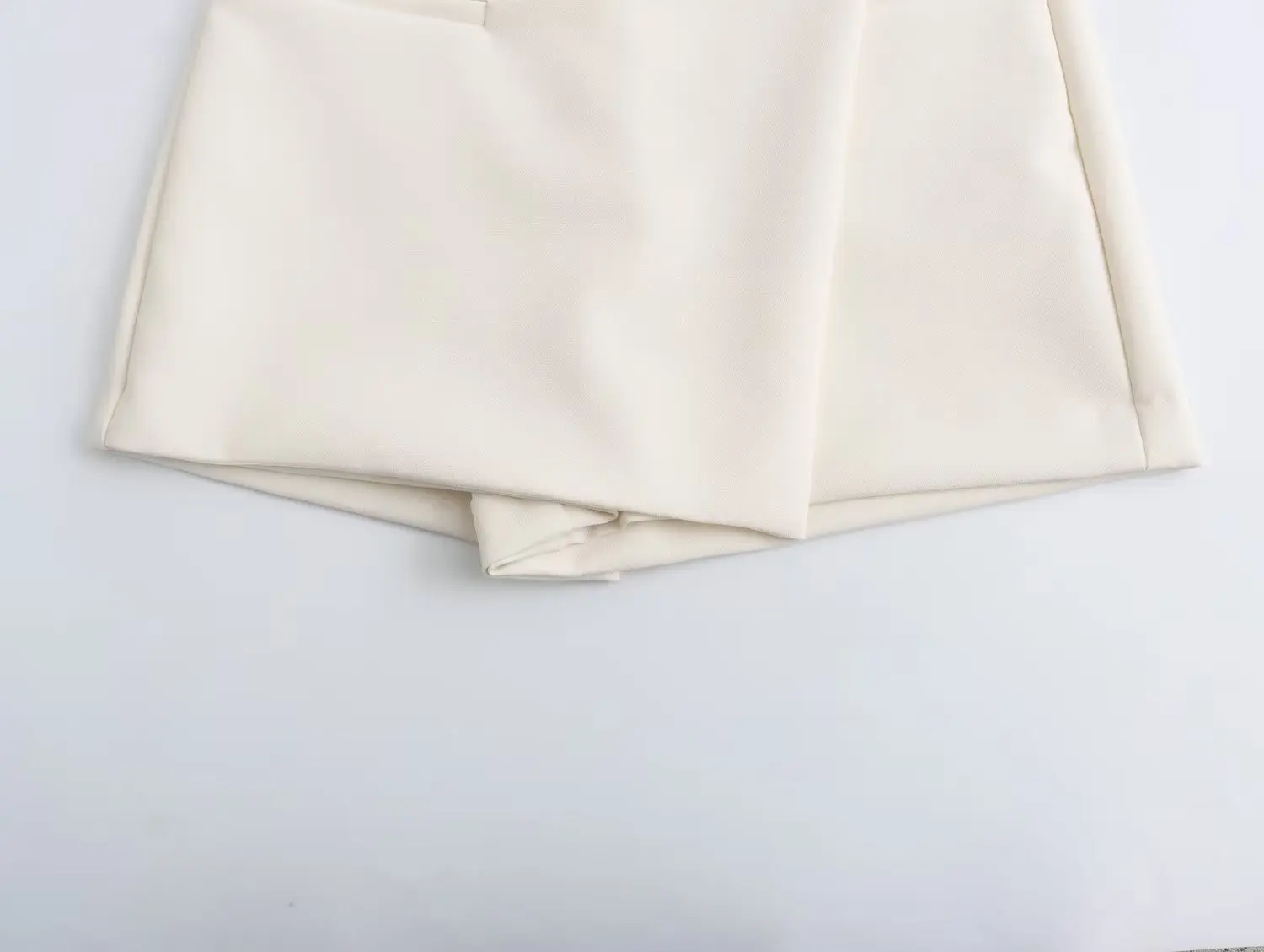 Withered High Waist Asymmetric Mini Skirt Women Solid Simple Casual A-line Skirt Ladies Fashion Women's
