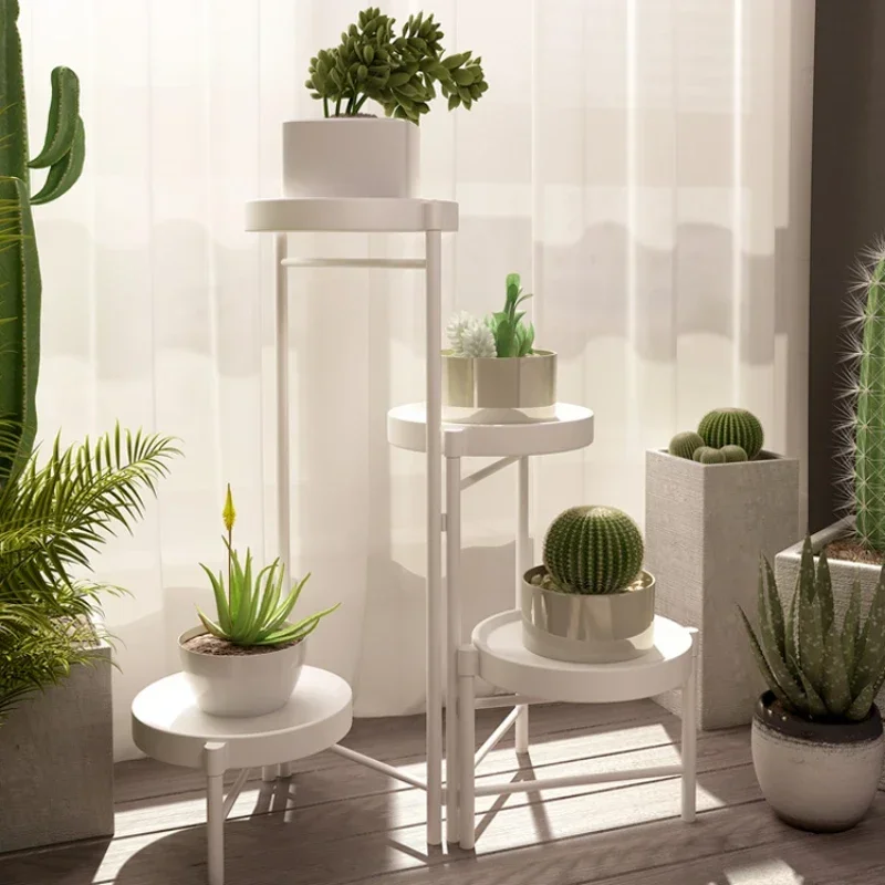 Creative Home Plant Pot Stand-Light Luxury Modern Minimalist Flower Shelf Robust and Durable Decoration Shelf