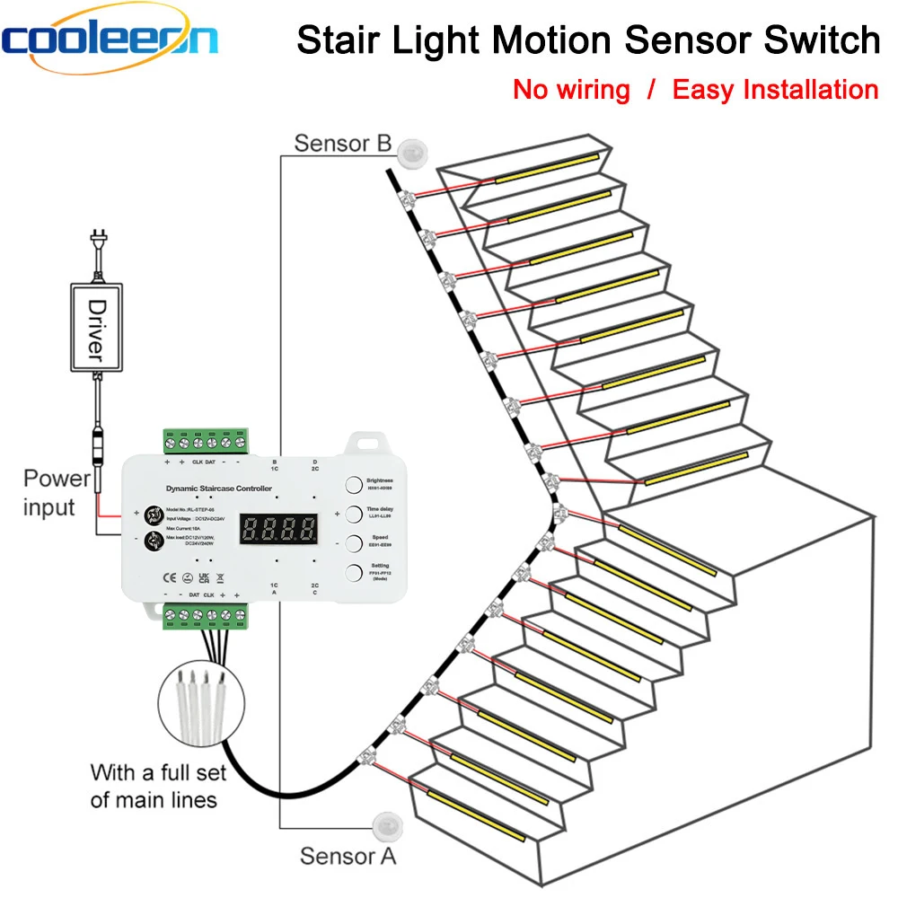 Interruttore Sensore Di Movimento 12V/24V Per Luci LED - Controller PIR Per Strip LED Flessibili - Foto 8