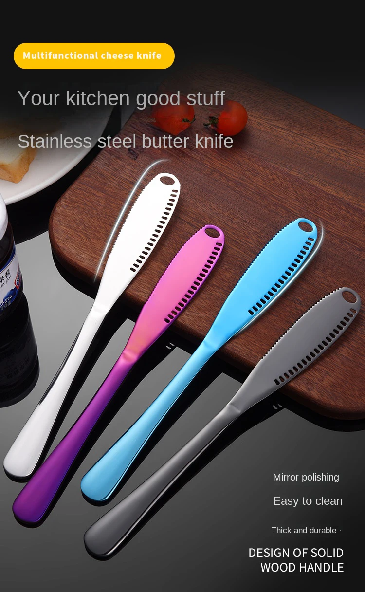 1 Piece Stainless Steel Cheese Butter Knife Western Food Bread Jam Cream Knife Cutlery