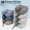 Neck Pillow Neck Support Breathable Stuffable U-shaped Pillow With Hidden Zipper Adjustable Drawstring Neck Pillow For Travel 1
