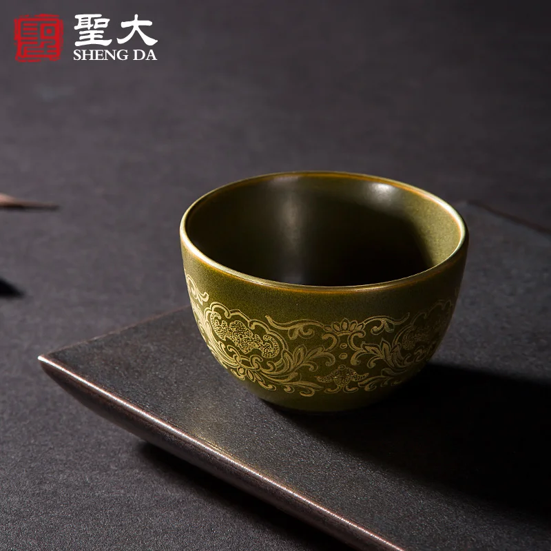 

|cups cups of tea at the end of the glaze colour wrapped branch ruyi bats grain sample tea cup of jingdezhen tea service