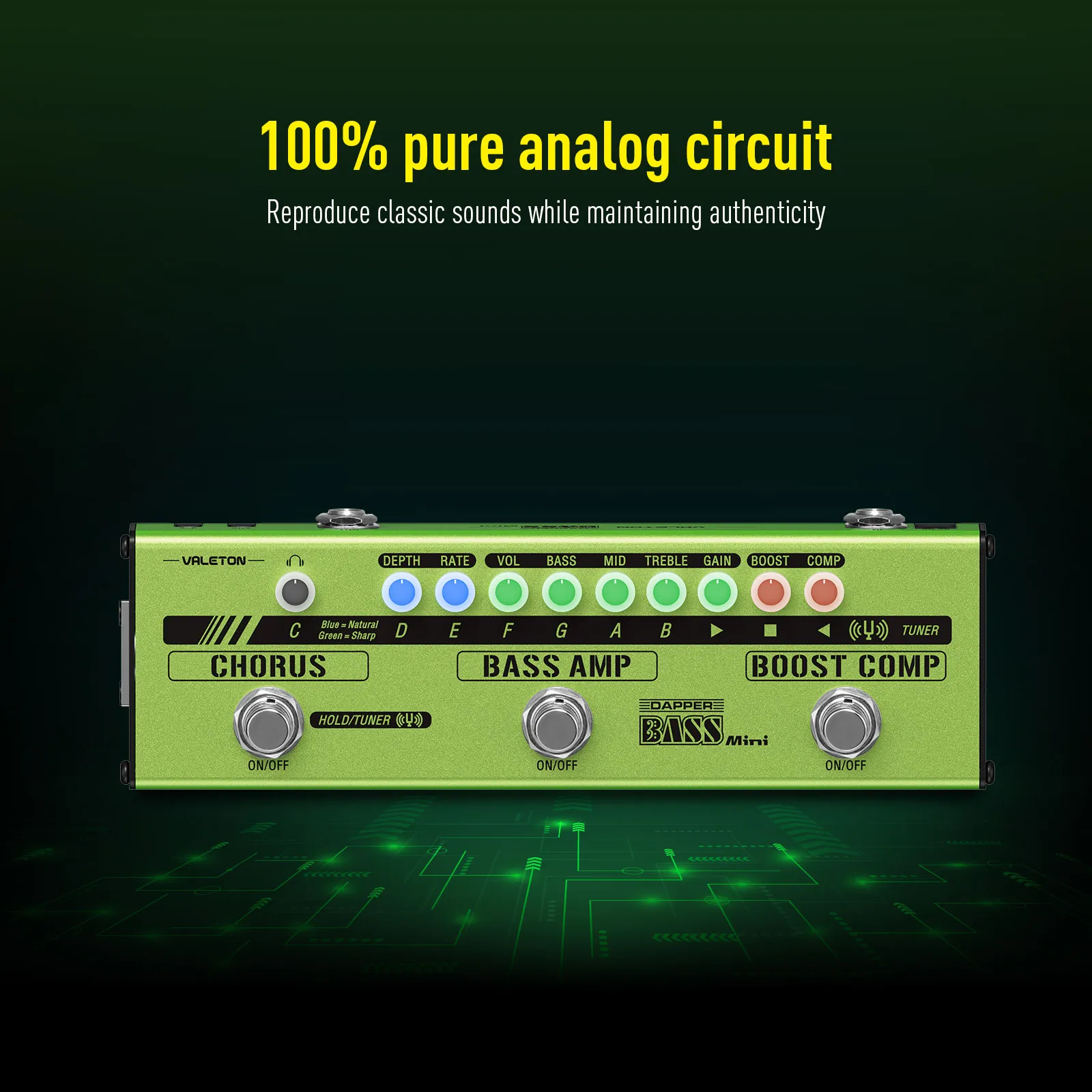Dapper Bass Mini Stage Session Gigging practice Analog Amp Boost Comp Chorus Ba
