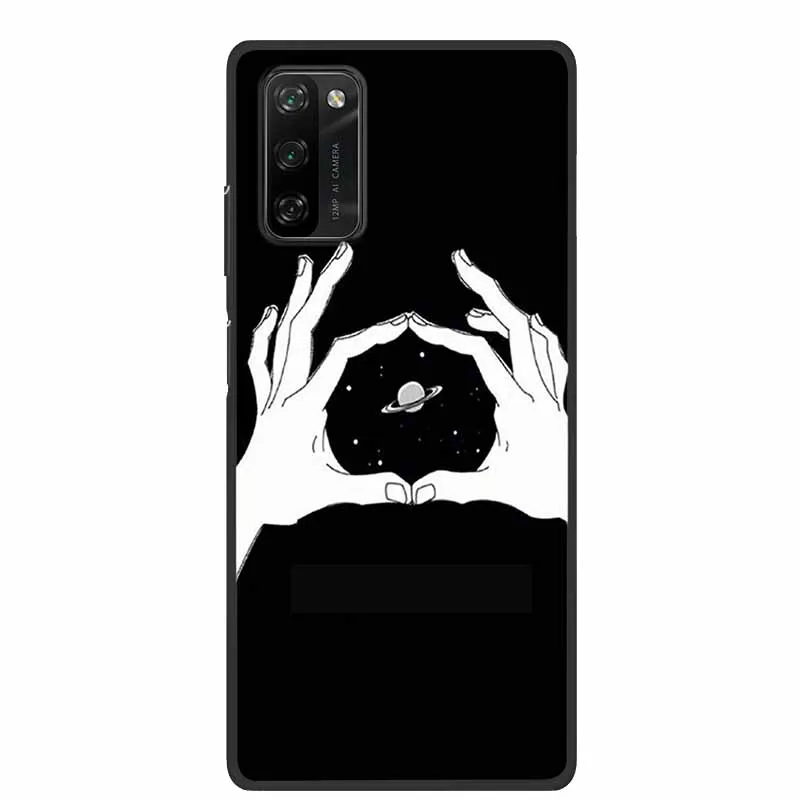Stylish Black Silicone Phone Case - 6.67 Fashion Soft Back Cover