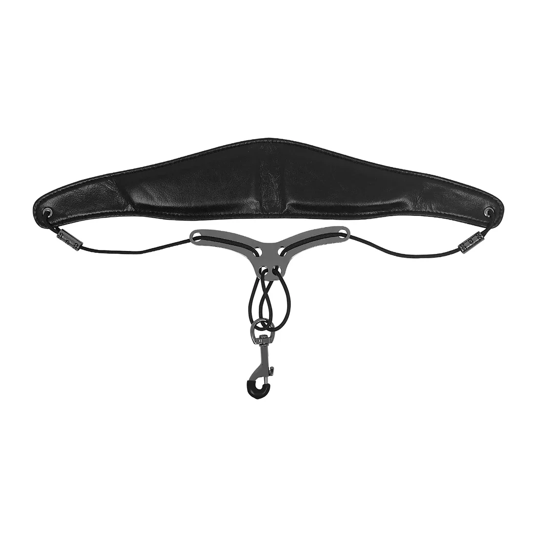 Adjustable Padded Saxophone Neck Strap with Metal Buckle and Snap Lanyard