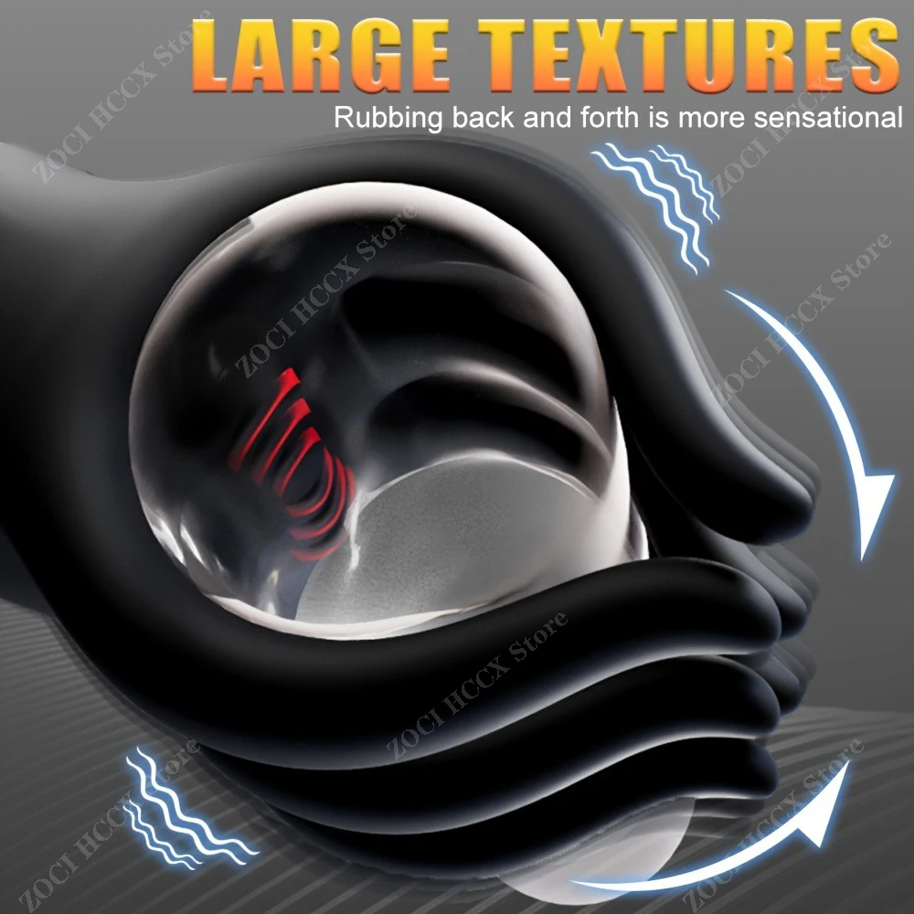 Male Masturbator Male Masturbation Aid Penis Training Vibrator Men Glans Trainer Massage Stimulator For Ejaculation Delay With Finger Pinching Sex Toy