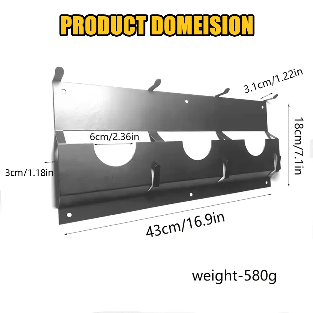 Angle Grinder Holder Wall-Mounted Stand Metal Hanging Shelf Fixed Polishers Organizer Stable Storage For Workshop Home Garage
