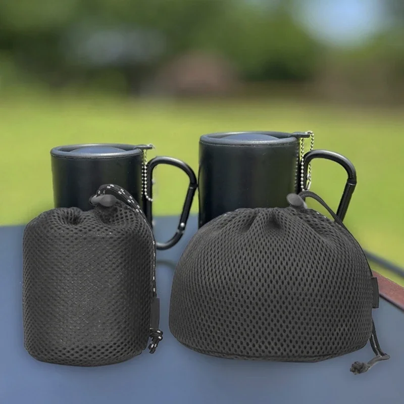 Camping Cookware Bag Nylon Mesh Travel Stuff Sacks