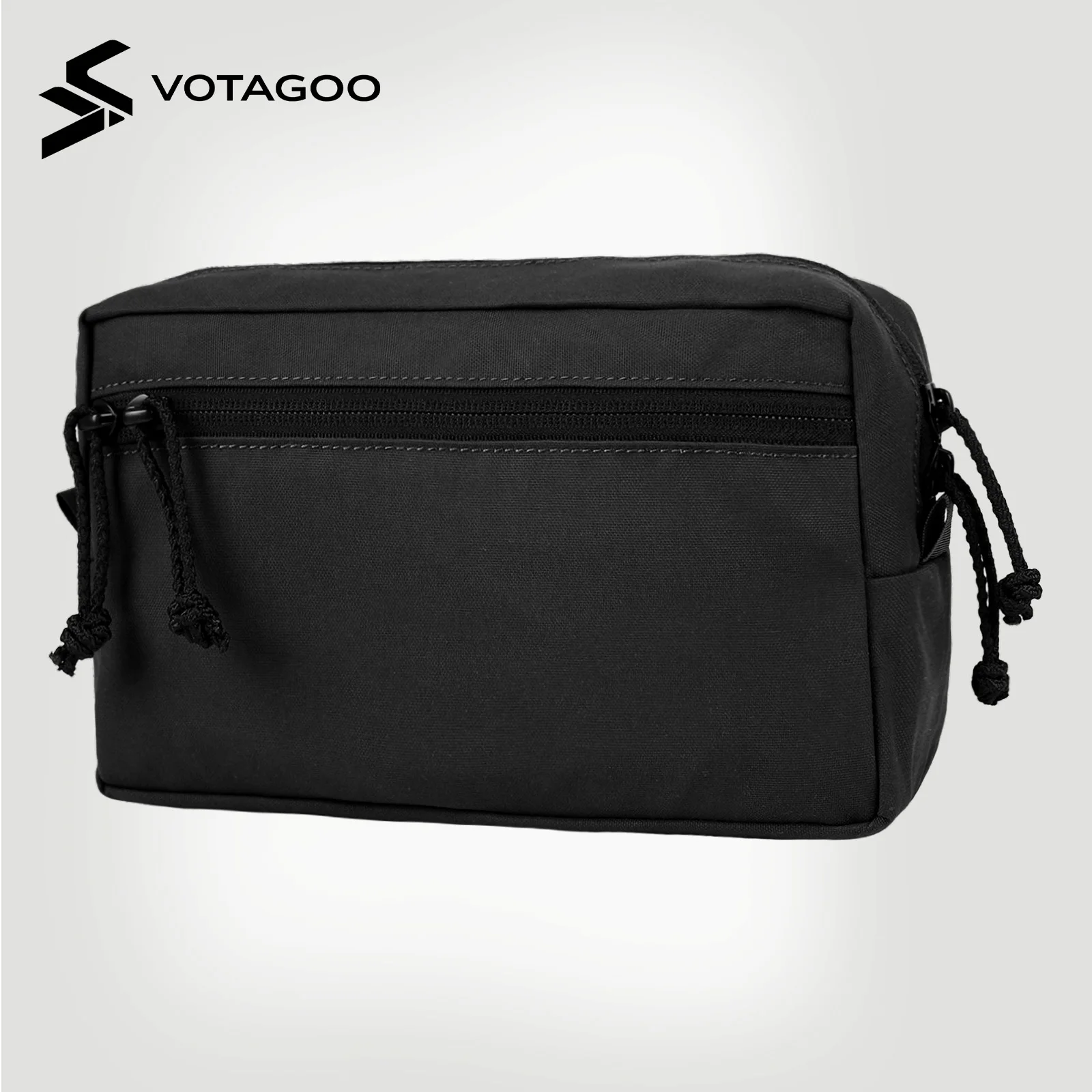 Enhanced Tactical Utility Pouch with Horizontal Zipper - Outdoor EDC Organizer and MOLLE Belt Attachment
