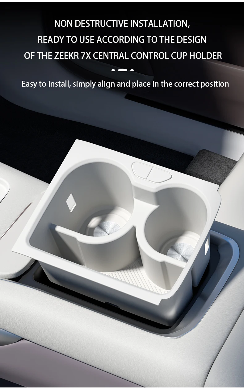 For ZEEKR 7X Silicone central control water cup holder Storage box cup sleeve Ca