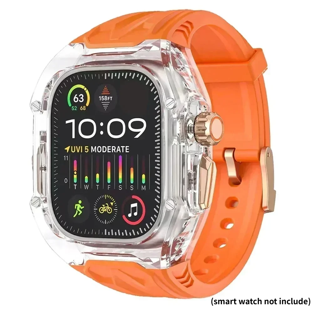 Enhanced Protective Transparent Case and TPU Strap