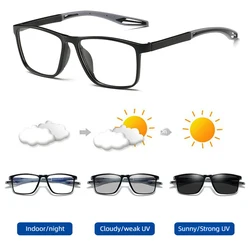 Stylish Photochromic Color - Changing Reading Glasses (Black Grey)