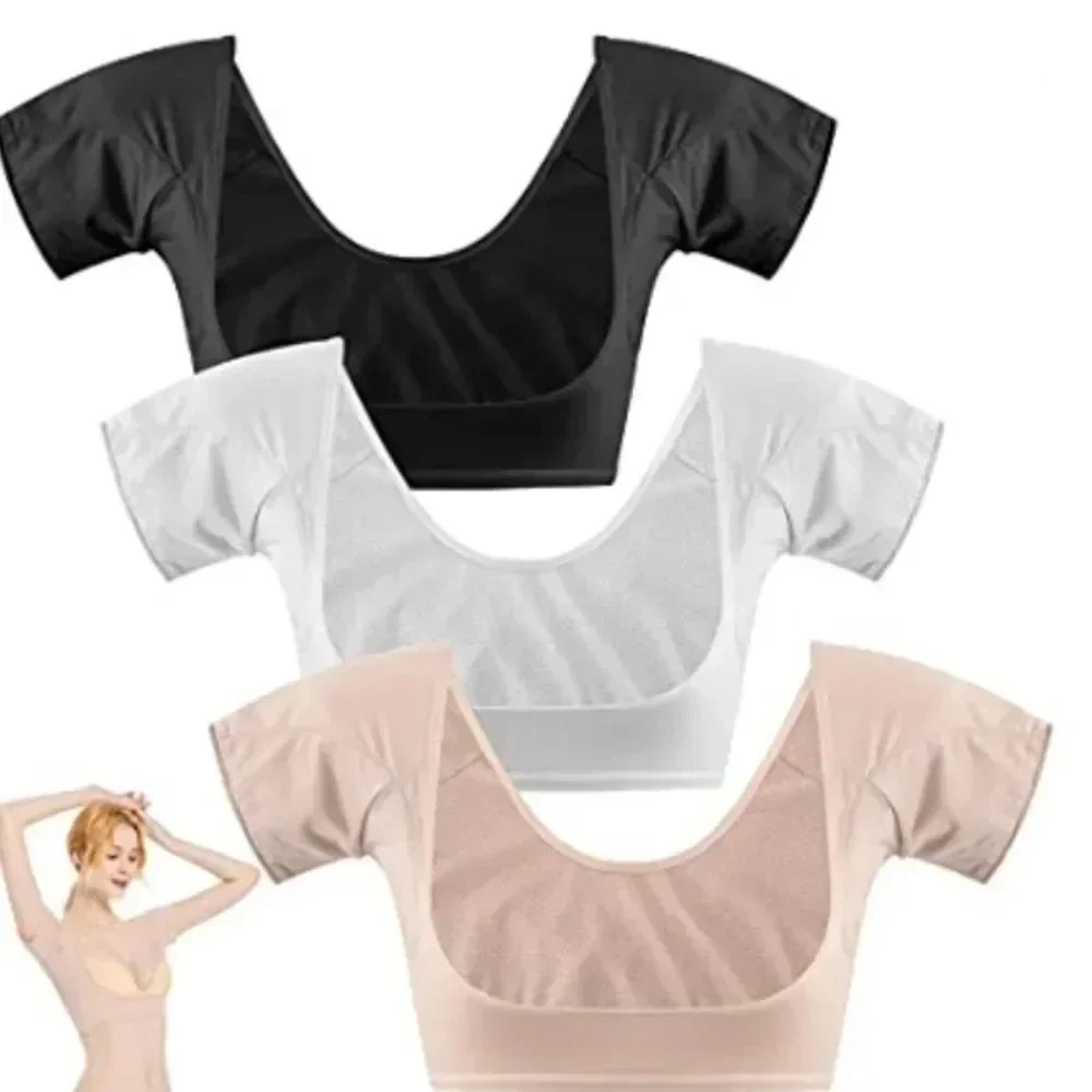Underarm Sweat Absorption Pad Vest Mesh Quick-Drying T-shirt Shape Breathable Sweat Absorbing Anti-Sweat Stain Milk Silk Makeup,underarm sweat pads