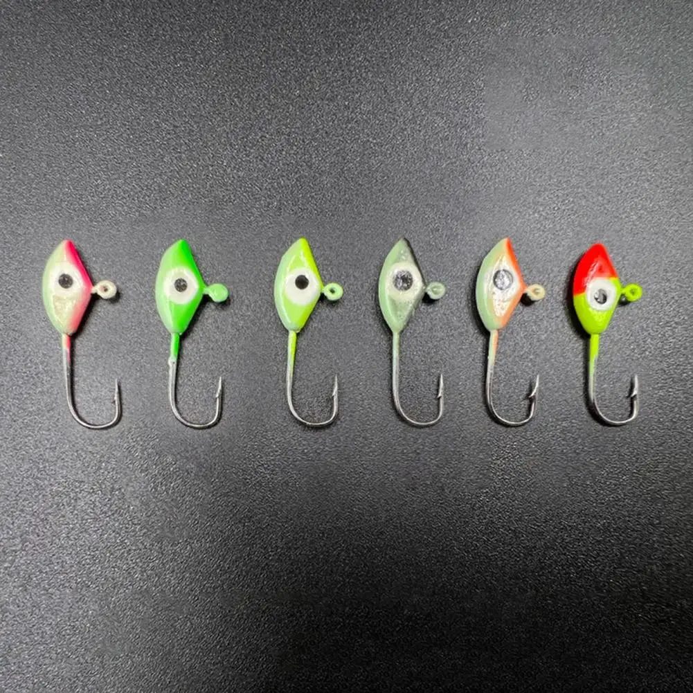 

Fish Lure 30pcs Glow in Dark Fishing Lures Kit with Single Hook for Ice Fishing Crappie Panfish Sea Tackle Luminous Fishhook Set