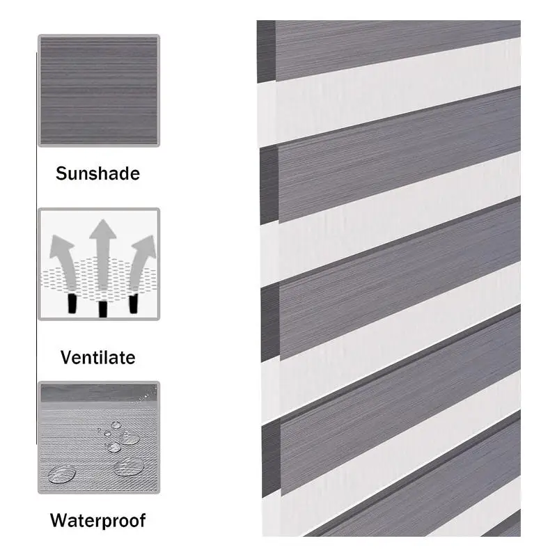 Cordless Motorized Zebra Blinds – WiFi & Tuya Remote Control, Blackout 6