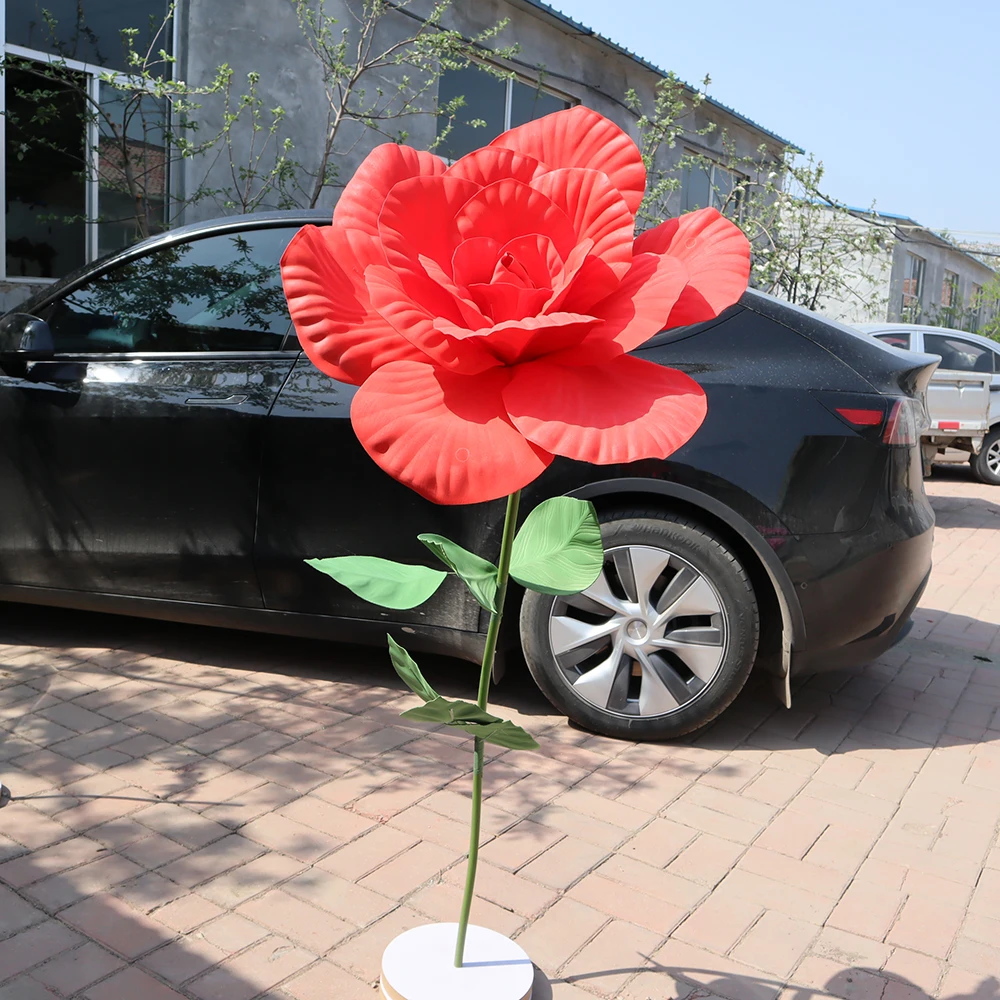 

Искусственные Большие розы из ПЭ, цветы ручной работы, украшение для торжественных событий, уличные рождественские товары, сцена, планировка, искусственные растения, Декор