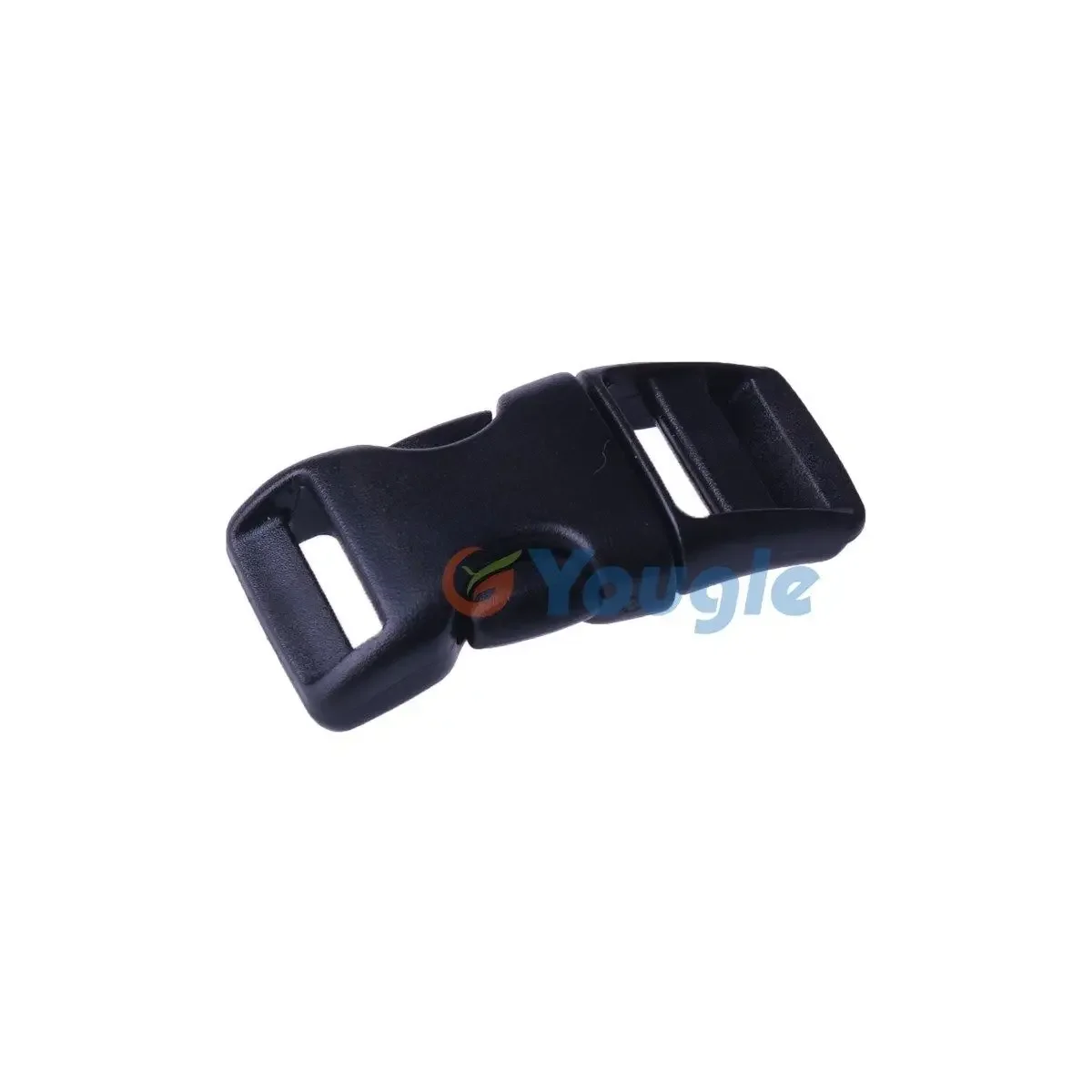 YOUGLE 10 pieces 3/4'' Webbing Paracord Bracelet PLASTIC BUCKLE Side Released Black/Khaki