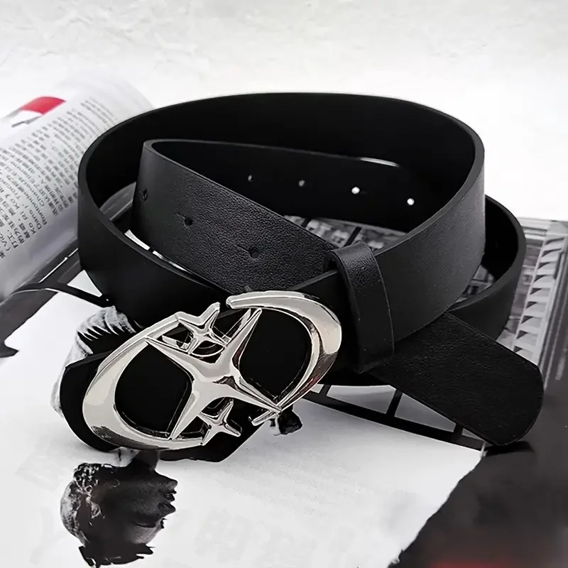 Stylish Oval Cross Metal Buckle Belt -