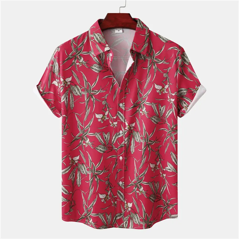 Camisa COOFANDY Hawaiian Para Hombre De Manga Corta Para Verano Y Playa