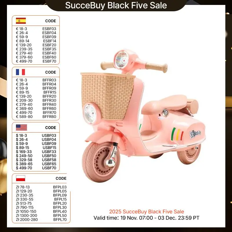 SucceBuy Kids Ride On Motorcycle 6V/12V Battery Powered Electric Motorcycle Trike with Speed 2mph Ride for Children Gifts