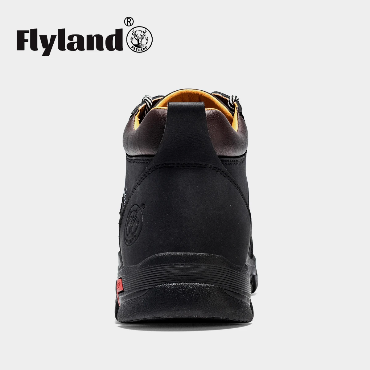 FLYLAND Men's Fashion Vintage Hand Stitching Soft Business Casual Leather Ankle Boots Handmade Shoes