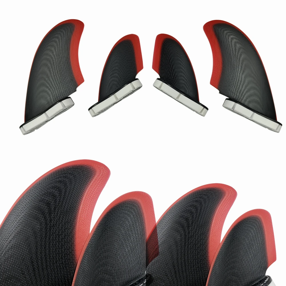 Side Bite Fins Twin Fins Set Keel MR Clear&Yellow UPSURF FUTURE Surfboard Fins Fiberglass Surfi Paddleboard Stabilizer