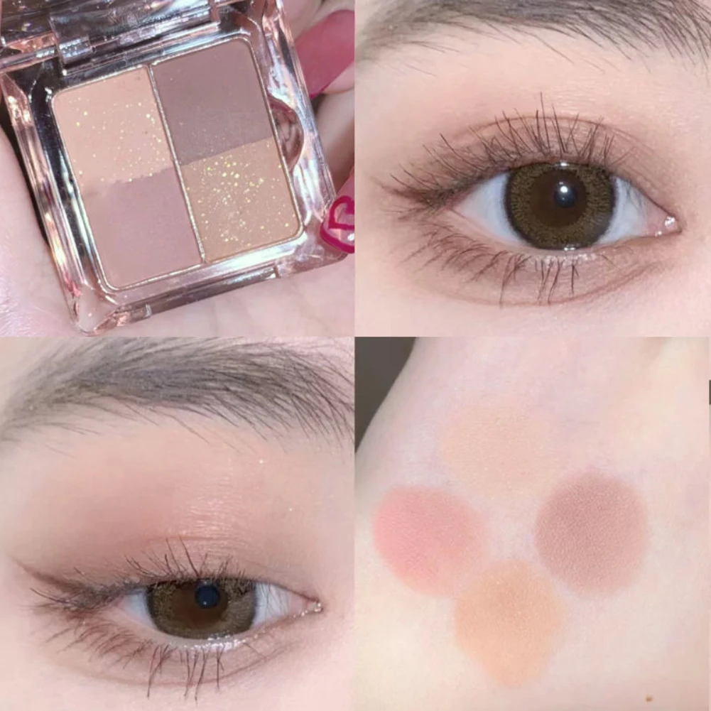 Eye Shadow Eye Shadow Plate 3 Color Eyeshadow Palette Small and Portable Earth Purple Color Matte Eyeshadow Long Lasting Waterproof Shimmer Pigment Makeup
