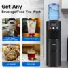 Water Dispenser with Ice Maker, 3-in-1 Hot and Cold Water Cooler with Built-in Bullet Ice Maker Machine, 26.5lbs/24H, Top Loadin 6