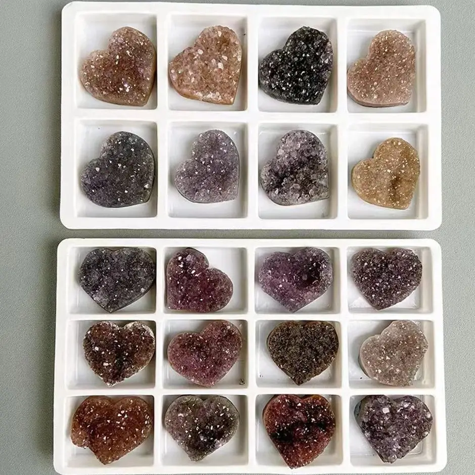 Racimo-de-amatista-p-rpura-Natural-en-forma-de-coraz-n-cristales-de ...