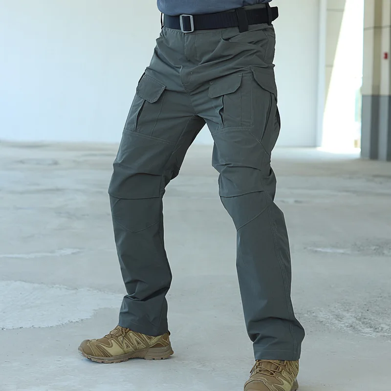 summer Multi-pocket Work Tactical Pants Men Outdoor Waterproof Sports Hiking Climbing Pants Combat Military Cargo Trousers