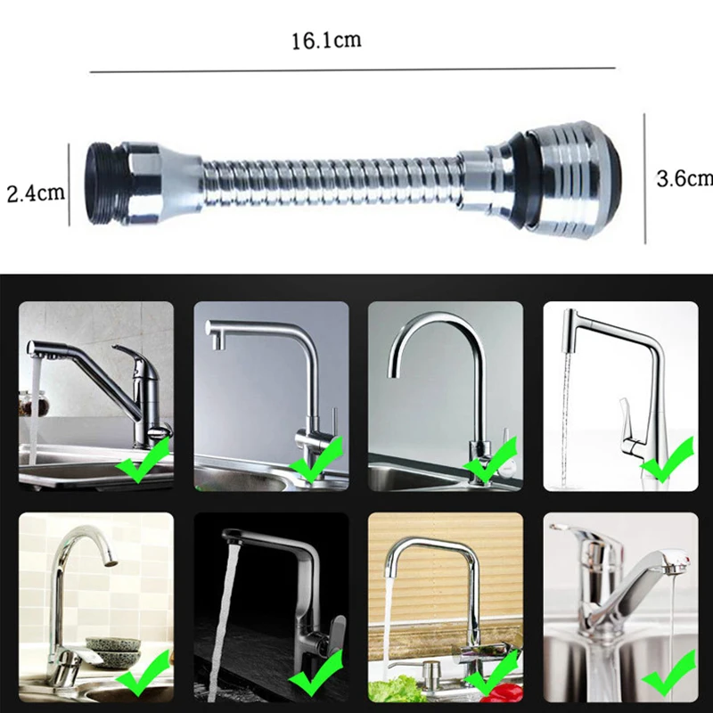 Kitchen Gadgets 360 Rotatable High Pressure Faucet Extender for Wine Stopper Sink Mat Paniers Useful Things For Kitchen