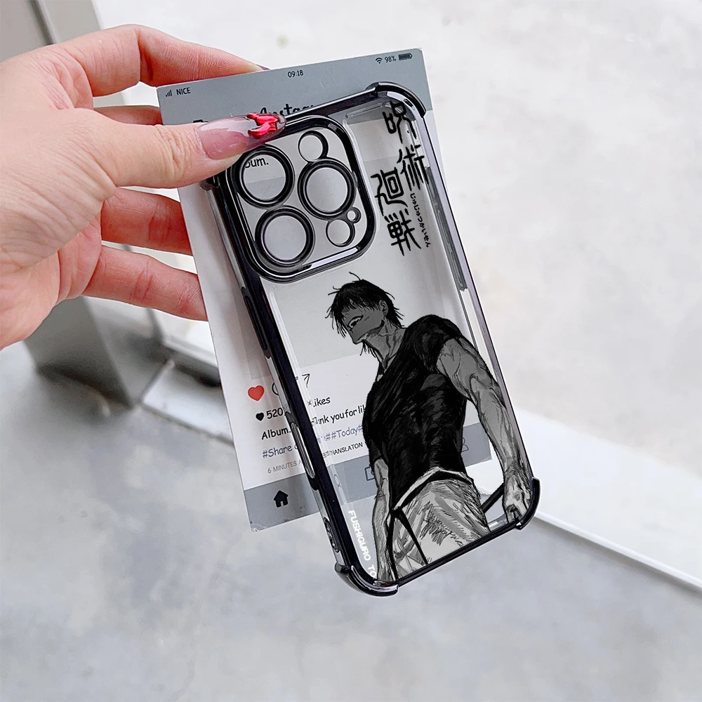 Stylish Anime Jujutsu Kaisen Plating Phone Case