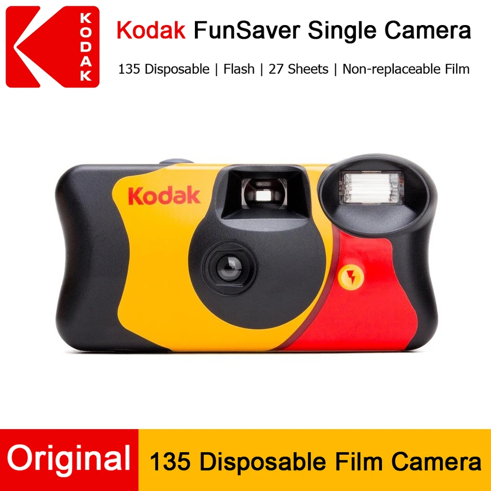 Classic Original Kodak FunSaver Single Use Camera With Flash