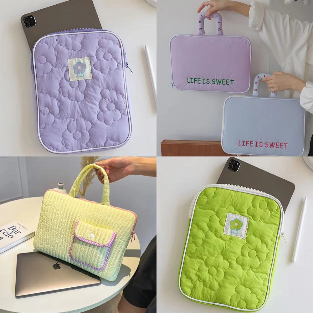 Kawaii Laptop Sleeve Table Handbag 11 12 13 14 Pollici Cover Per Macbook Air Pro M1 M2 Ipad Pro 9.7 10.5 12.9 Air 1 2 3 4 Organizer