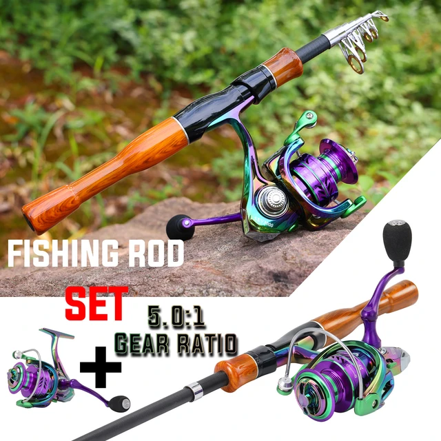 Sougayilang Fishig Rod Reel Comno 2.1m 4 Sections Spinning Rod and 1000-3000  Series 5.2:1 Gear Ratio Spinning Fishing Reel Pesca - AliExpress