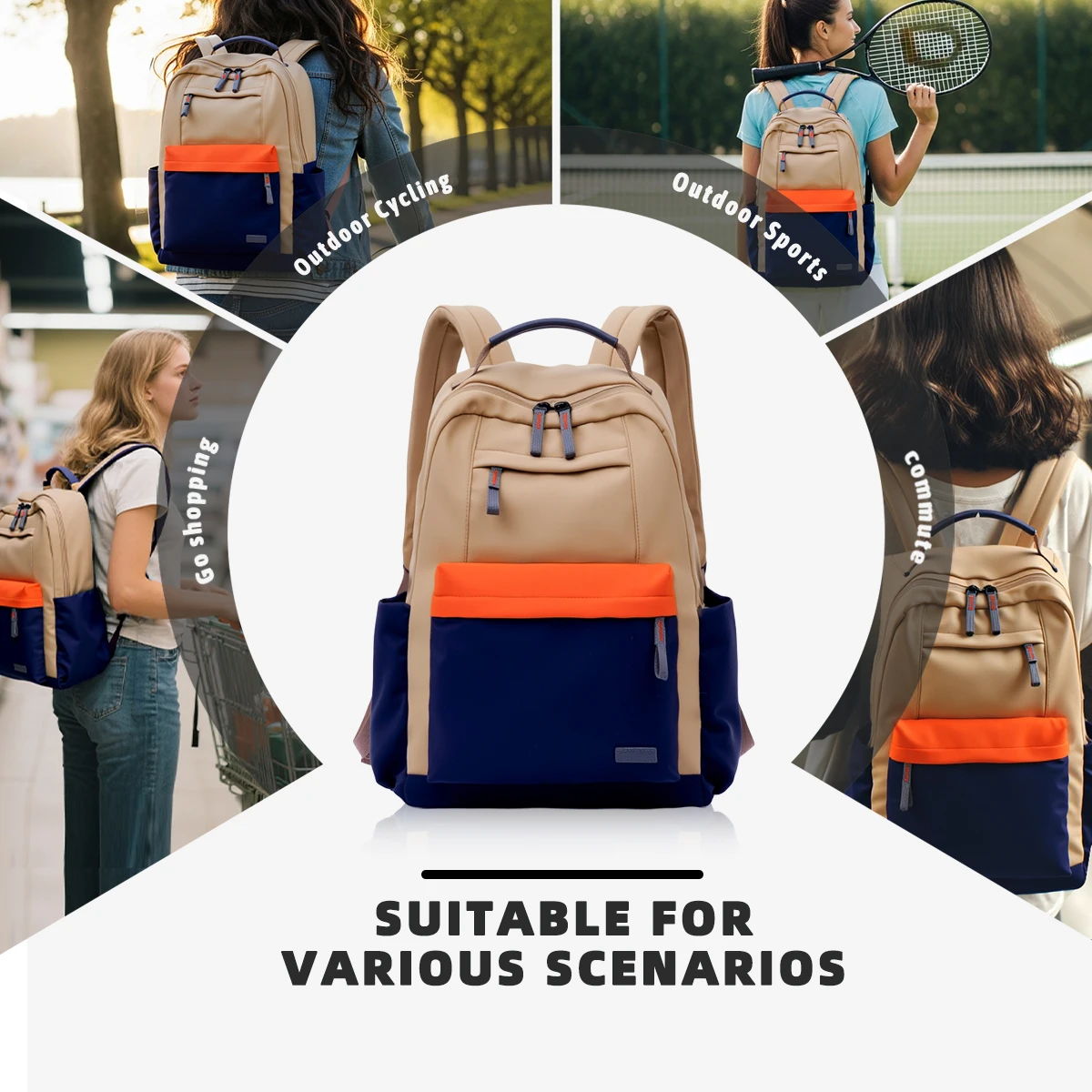 2025 New Style Backpack for Female High School Students, Lightweight School Bag for College Students, Versatile Large-Capacity Computer Backpack for Men, Outdoor Sports