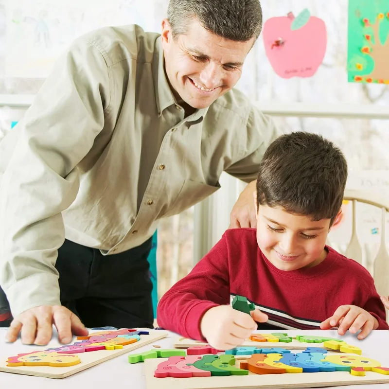 Puxar ao longo brinquedos infantil criança de madeira dos desenhos animados  tratores bateria jogo educação infantil montessori caminhada recursos de  aprendizagem - AliExpress