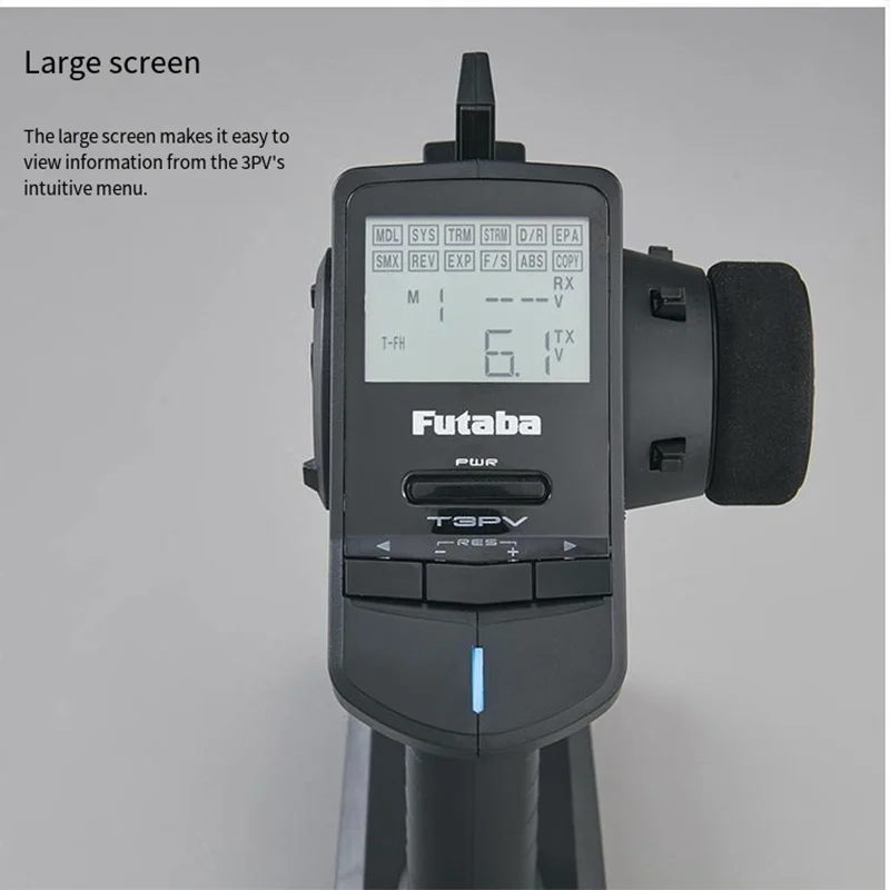 Futaba T3PV 모델 리모컨 총 제어, R203GF 리시버 2.4G, 3 채널 모델 항공기