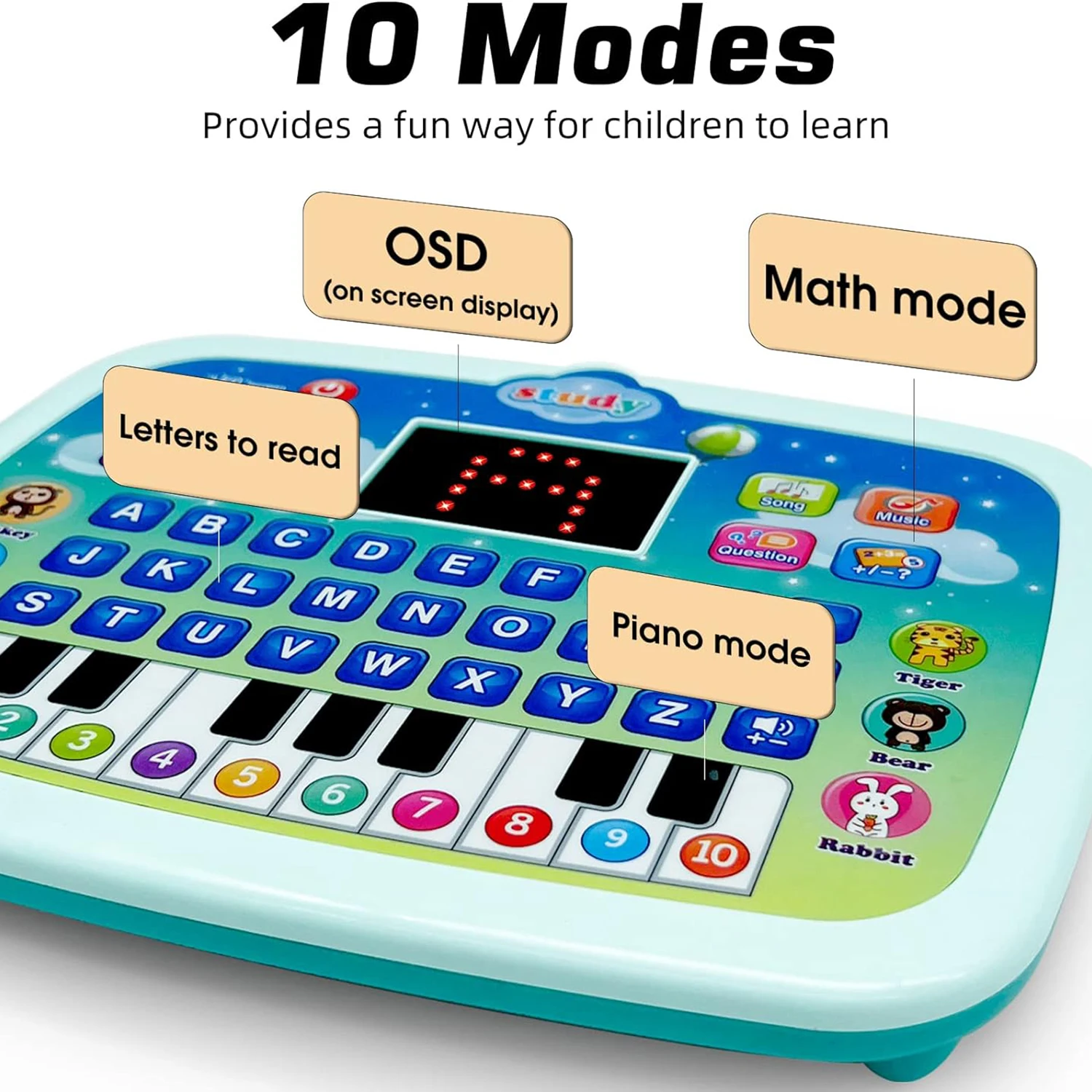Multi functional children's English learning machine, intelligent LED display screen, tablet, fun early education machine toy 6