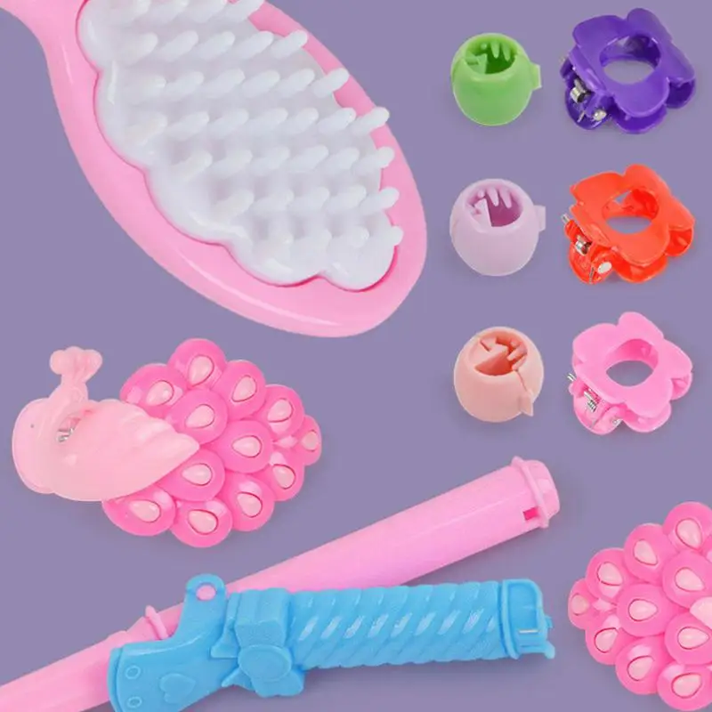 Kids Makeup Beauty Toys For Girl Half Body Hairstyle Doll With Cosmetic Set Makeup Training Head Pretend Play Toy Princess Gifts makeup toy,princess pretend toys,cosmetics set