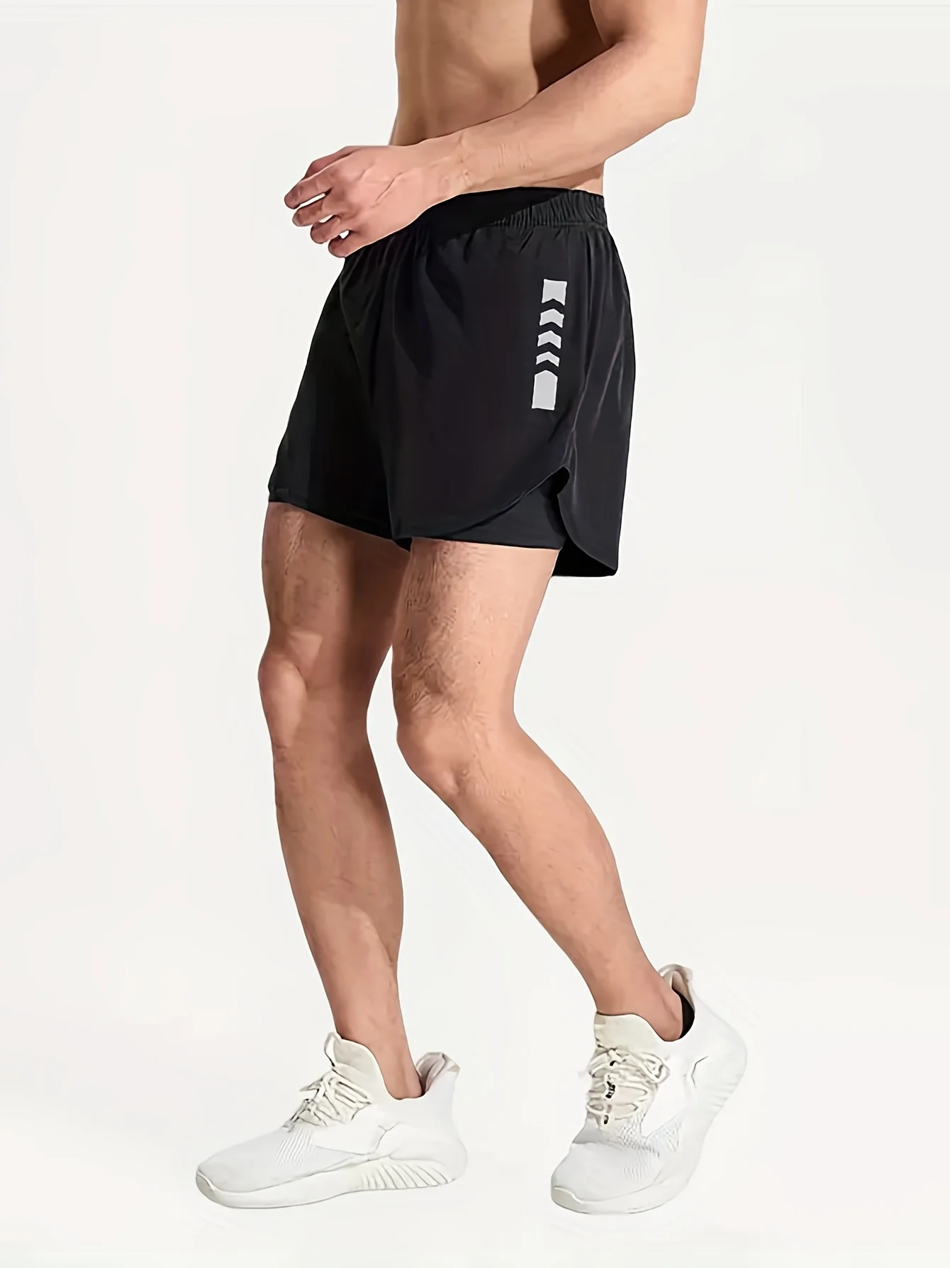 Mens Quick Dry Running Shorts with Dual Pockets-Super Breathable & Stretchy Workout Shorts for Active Athletes-Ideal for Gym