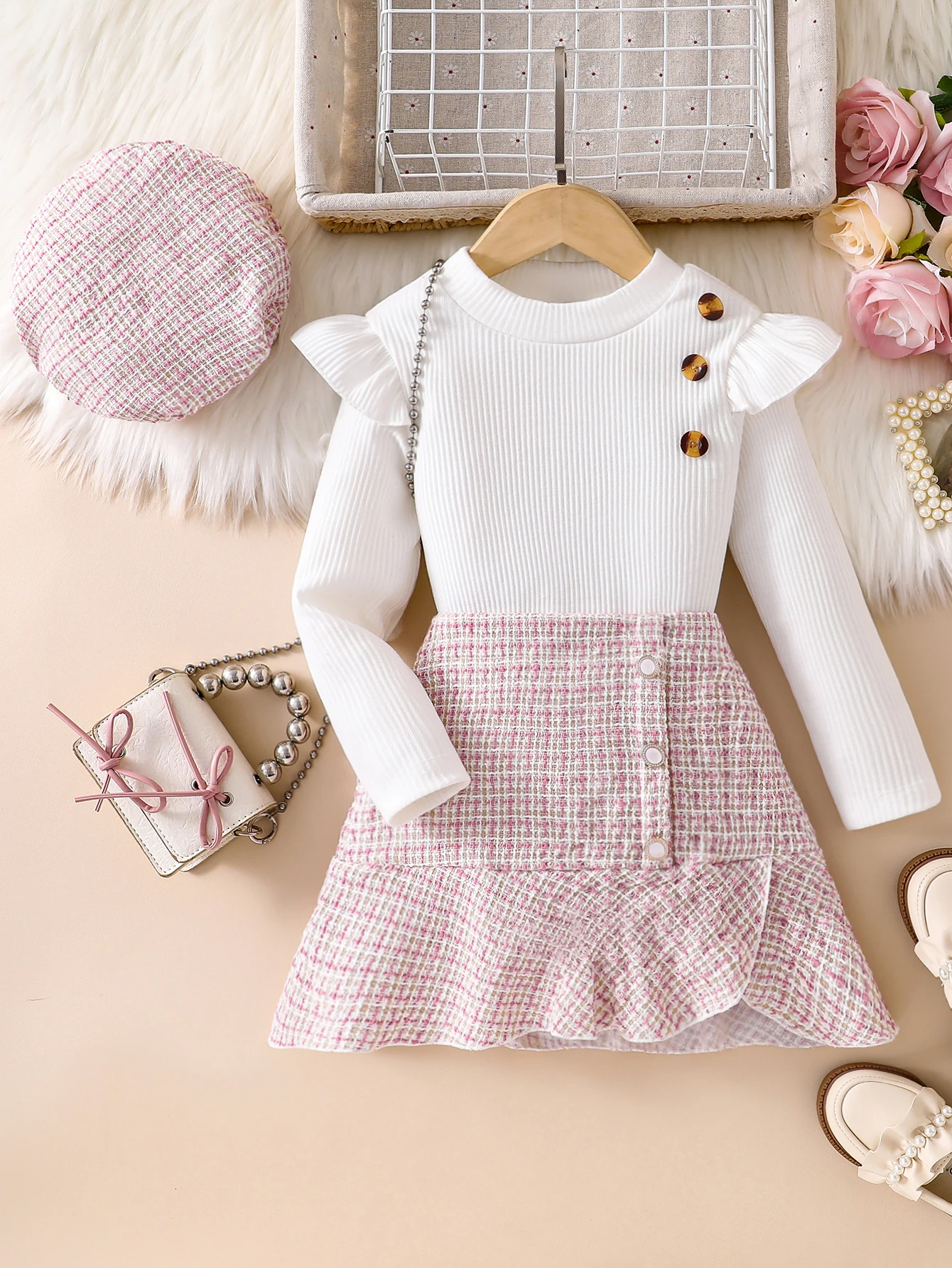 Girls Knit Skirt Set 1