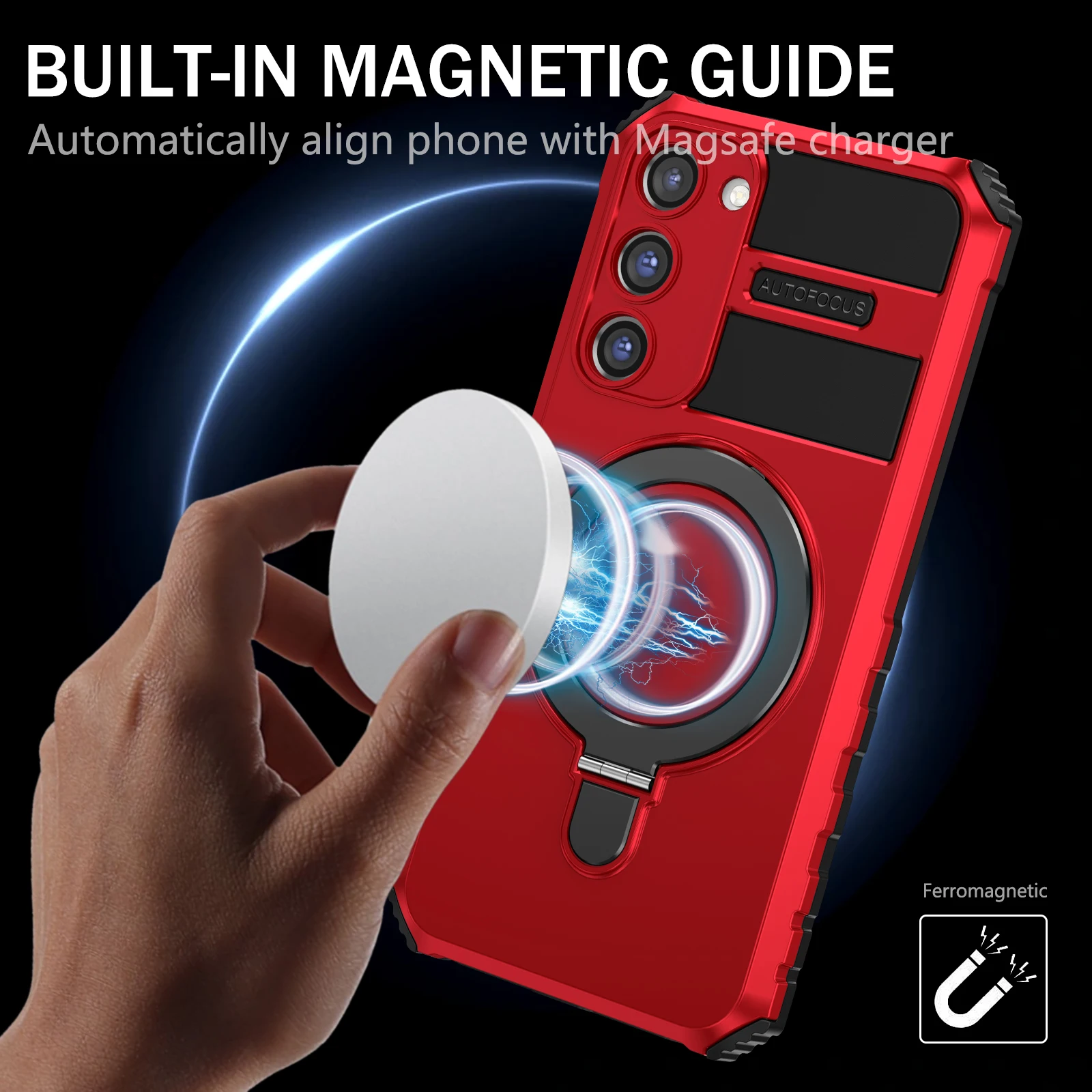

2023 New for Samsung S23 22 21 20ULTRA PLUS Phone Case S20 21 23FE Pivot Point Car Magnetic Anti-fall Phone Protective Case