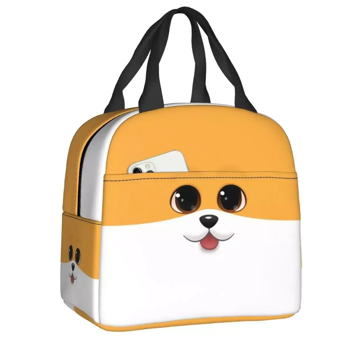 

2024 New Custom Cute Corgi Puppy Lunch Bag Women Cooler Warm Insulated Lunch Boxes For Kids School Children