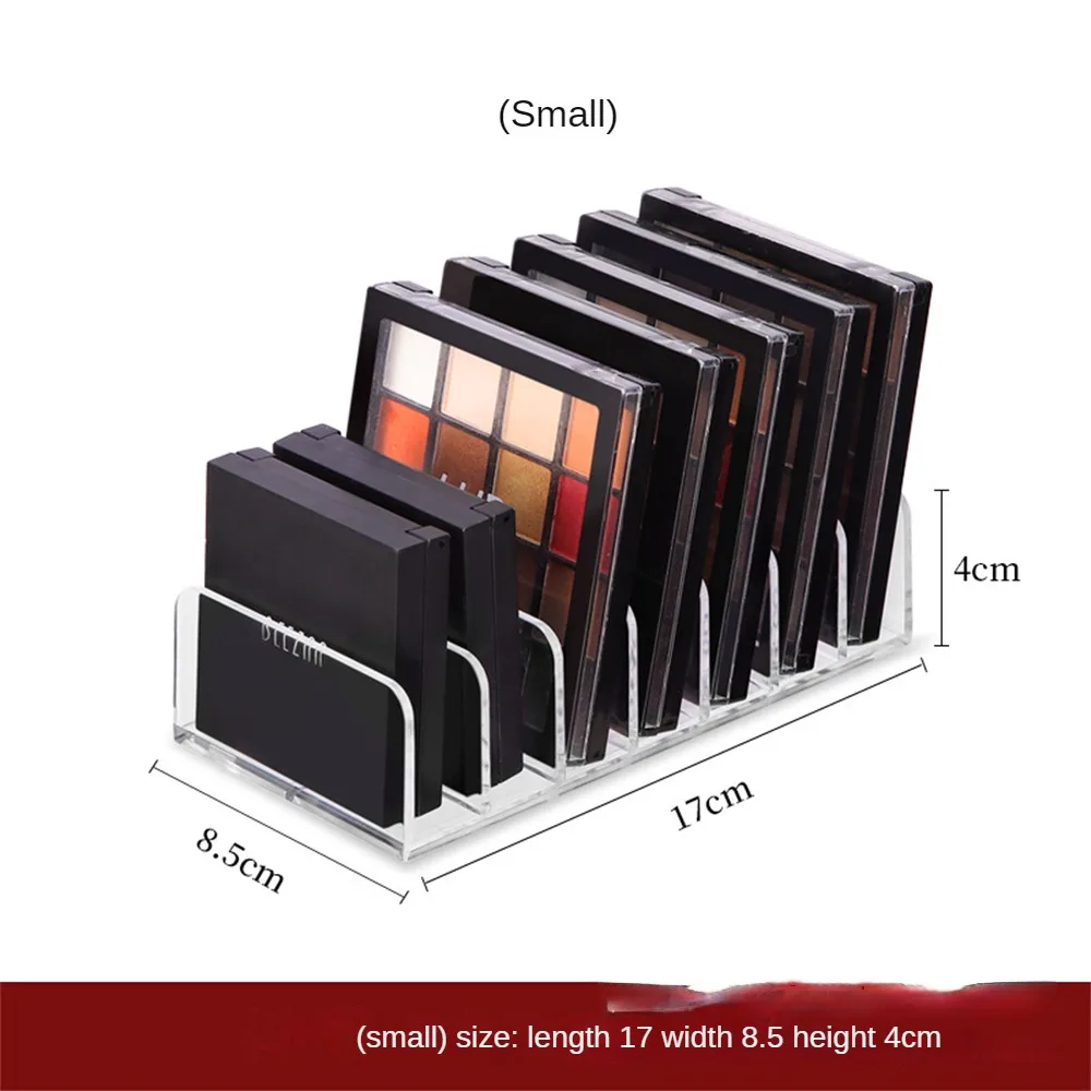 Description Picture 3 of itemEye Shadow Tray Storage Box Powder Partition Acrylic Transparent Desktop Makeup Powder Blusher Cosmetics Shelf Makeup Organizers