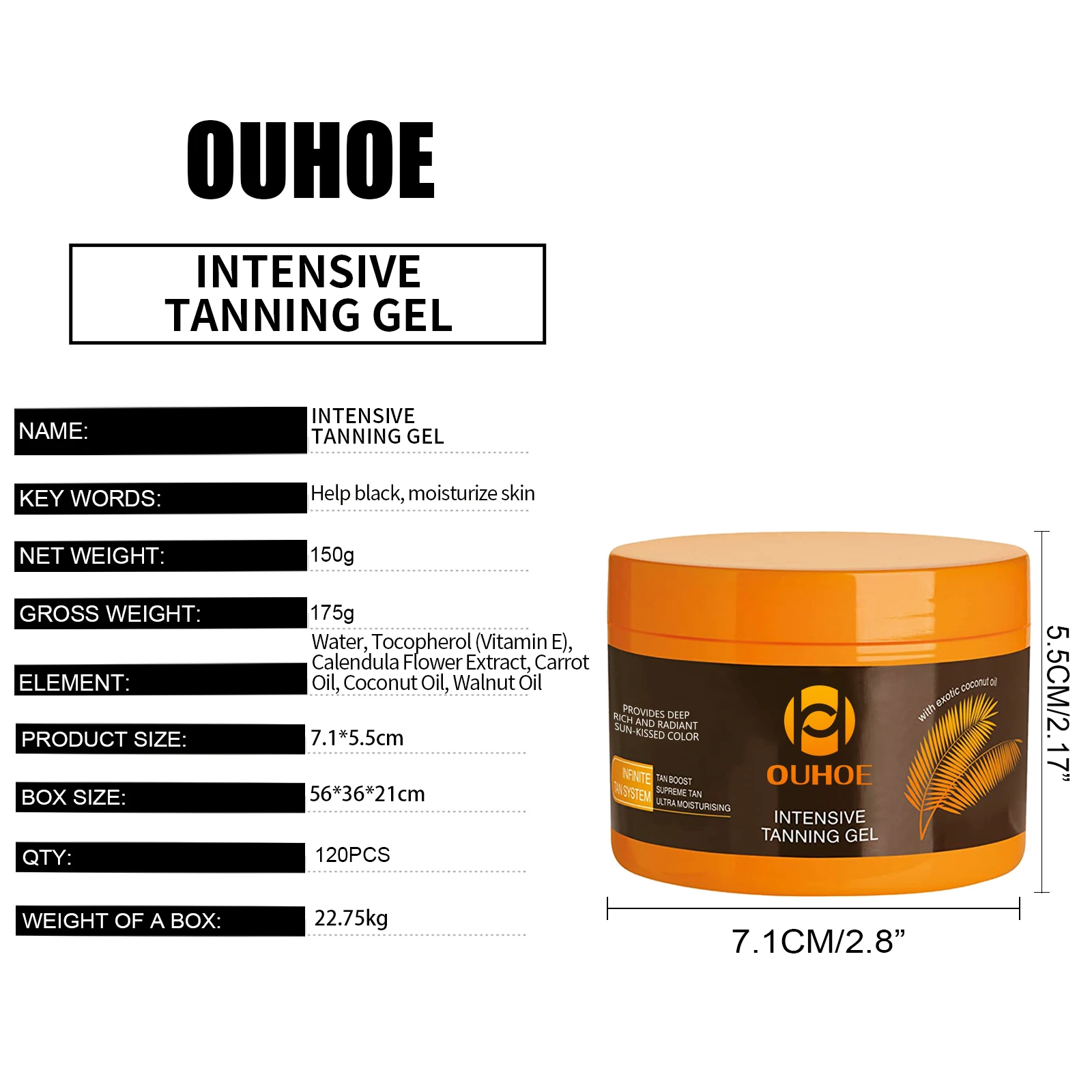 Tanning Gel, Brown Tanning Gel, Accelerator Cream, Soft Brown Intensive Luxe Gel,carroten tanning gel